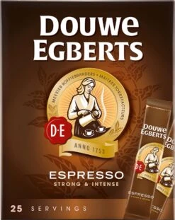 Douwe Egberts Espresso Sticks Oploskoffie - 6 X 25 Zakjes -Koffie Promotie Winkel 954x1200